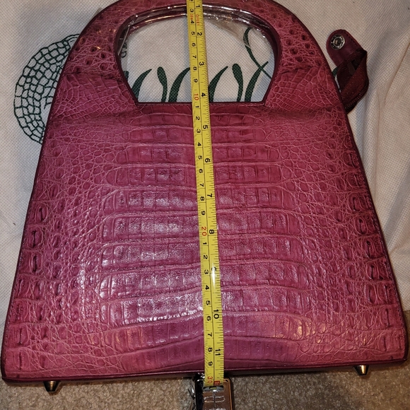 Crocodee Genuine Crocodile Belly Handbag in Rose - Picture 5 of 6